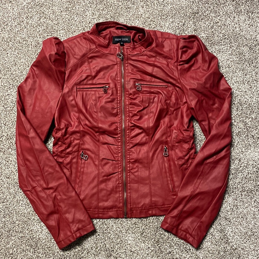 New Look Red Faux Leather Jacket!